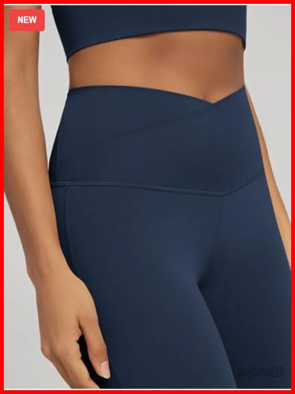 Buttery Soft V High Waist Crossover Flare Leggings with Back Pocket Yoga Pants